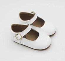 Load image into Gallery viewer, White patent Mary Janes-RTS