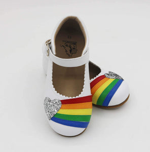 Prismatic rainbow Mary Janes-RTS