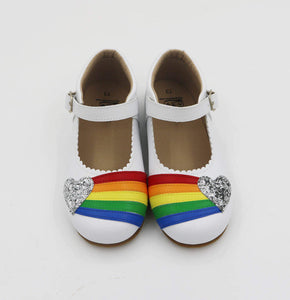 Prismatic rainbow Mary Janes-RTS