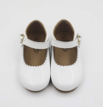Load image into Gallery viewer, White patent Mary Janes-RTS
